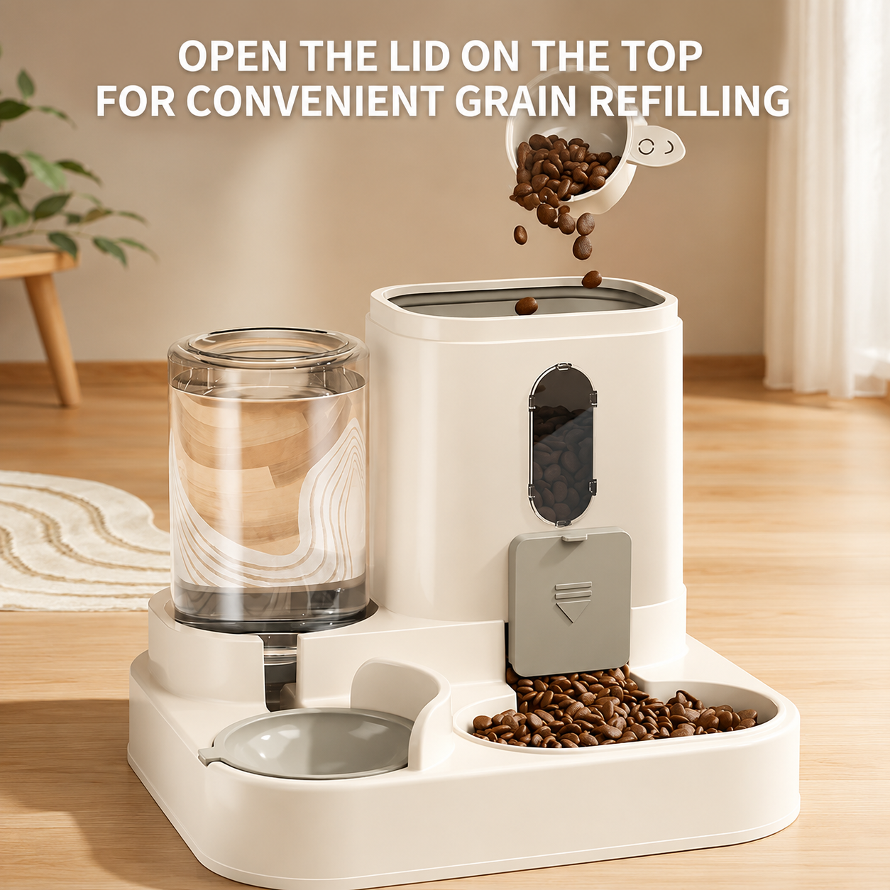Automatic Pet Feeder & Water Dispenser | For Dogs & Cats | Programmable Design