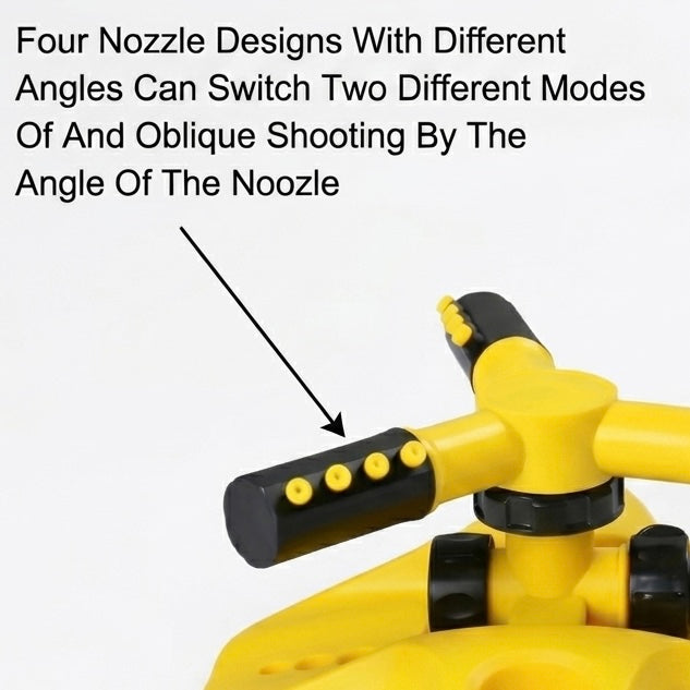 360° Rotating Garden Sprinkler | 4 Adjustable Nozzles | Expandable Reach | Hose Compatible