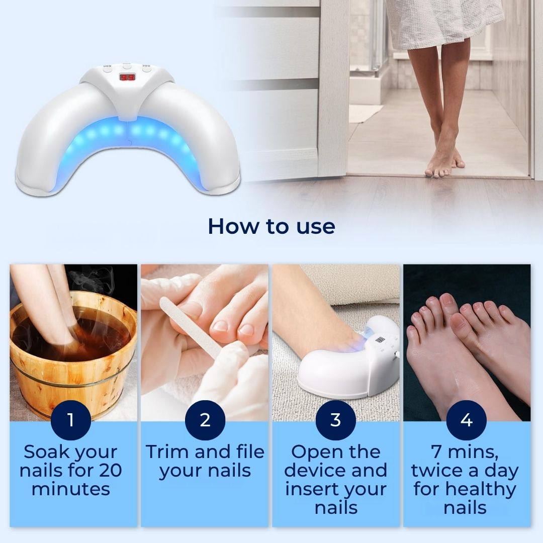Dual-Wavelength Laser Light Device | Compact | Portable | Home Nail Care Use