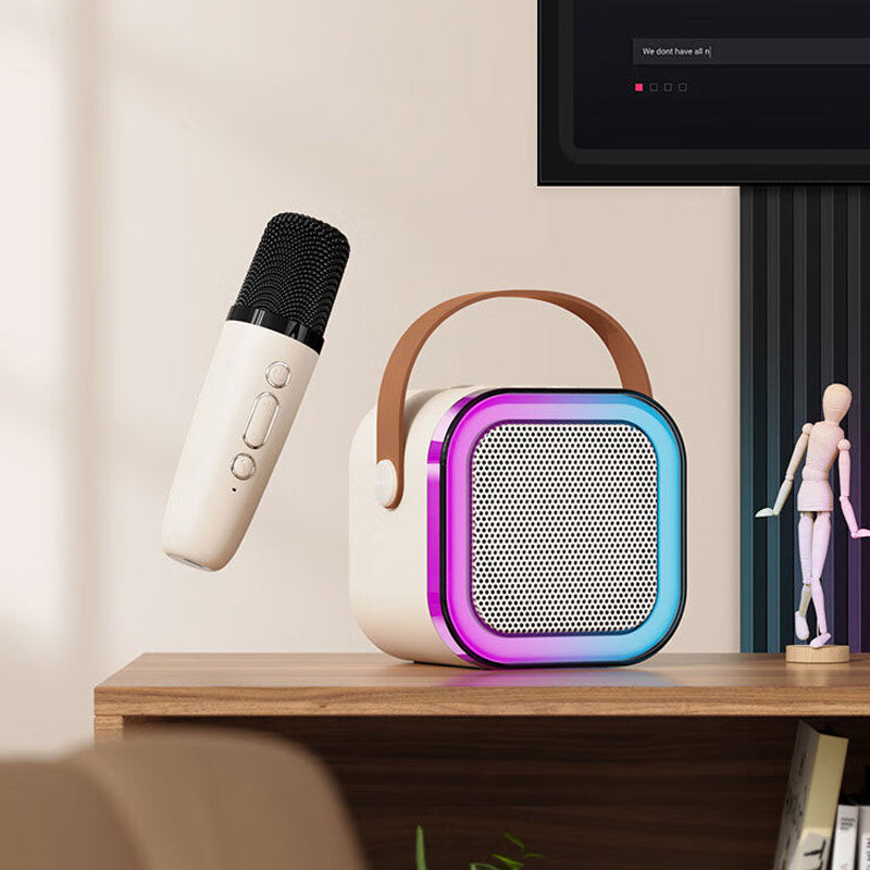 Mini Karaoke Speaker Set | Dual Wireless Mics | RGB Lights | Bluetooth 5.3 | USB-C | 3 Colours