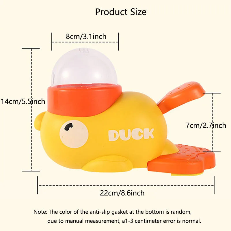 Interactive Duck Puzzle Feeder for Dogs & Cats | 3 Food Outlet Sizes | 12-20mm | Yellow