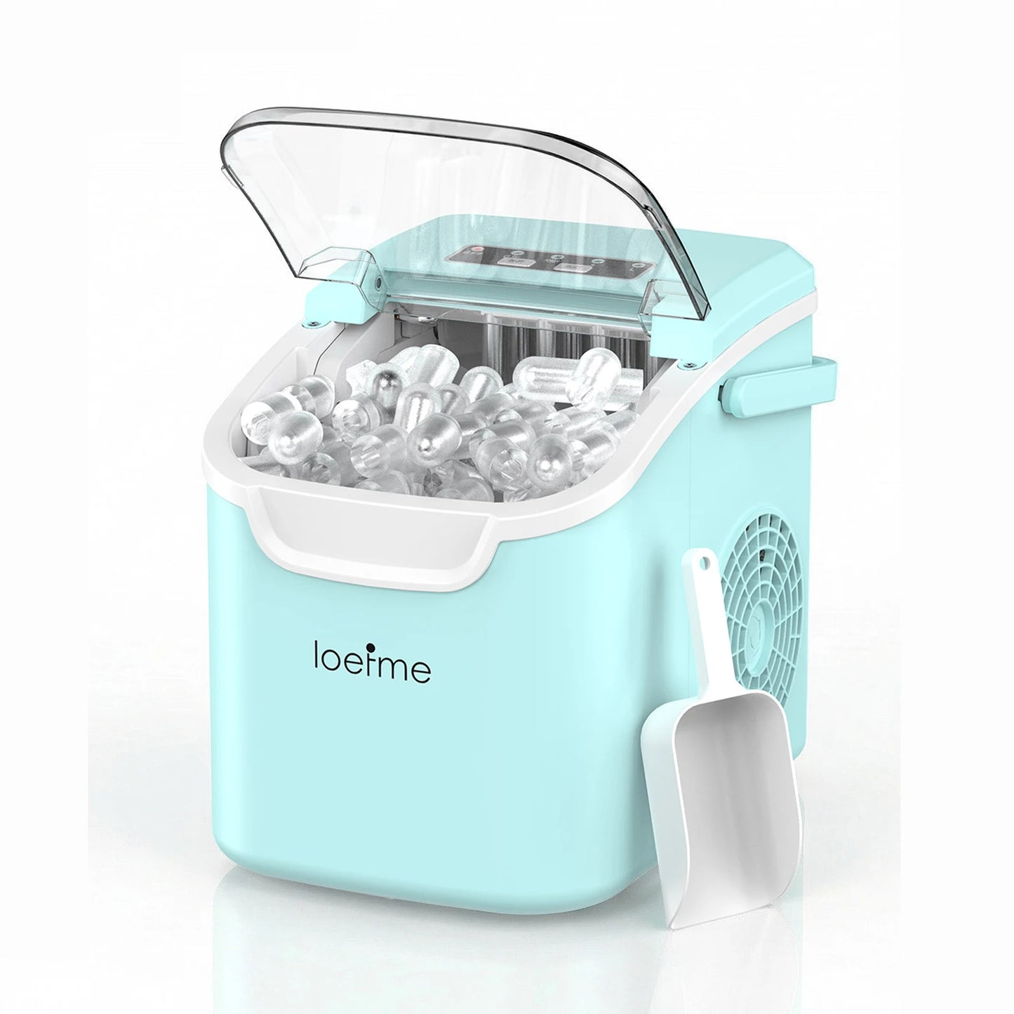 Portable Countertop Ice Maker | 12kg/24h | 8 Cubes in 6 Min | 0.8L Reservoir | Black