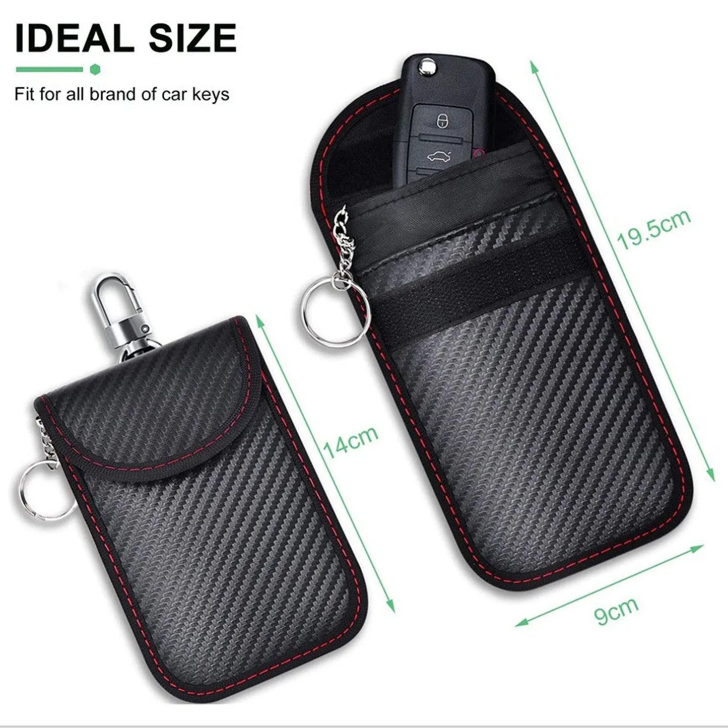 Anti Theft Faraday Box with Bag for Key Fob Cage RFID Faraday Key Fob Protector Radiation-proof Mobile Phone Box Car Keyless