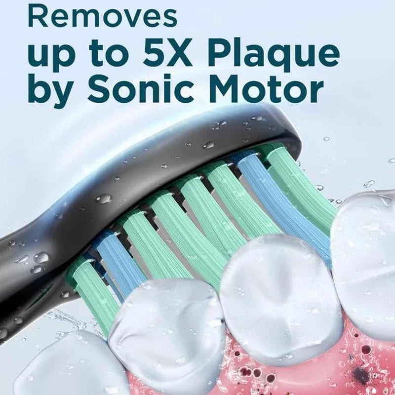 Sonic Electric Toothbrush | 4 Brush Heads & Storage Box | Rechargeable Adult Design