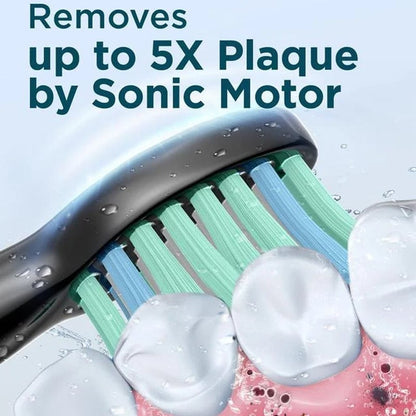 Sonic Electric Toothbrush | 4 Brush Heads & Storage Box | Rechargeable Adult Design