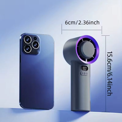 Portable Handheld Fan | 3 Speed | USB Rechargeable | 2400mAh & 3600mAh | Purple & White