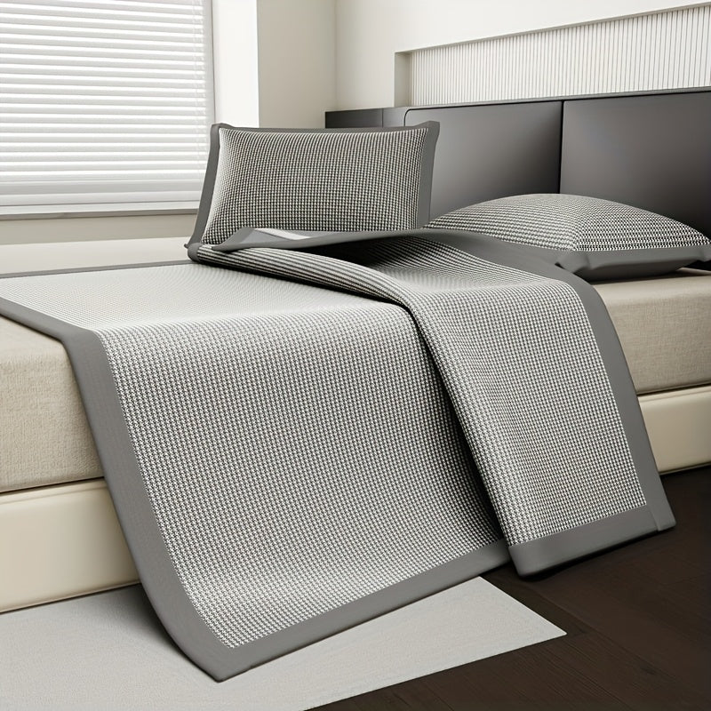 Cooling Mattress Protector | Ice Silk & Polyester | 2-3 Piece Set | Grey, Blue, Green, Coffee & Pink