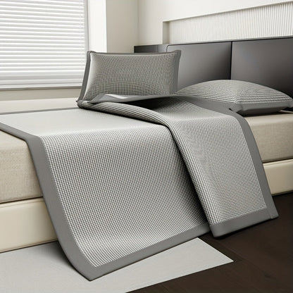 Cooling Mattress Protector | Ice Silk & Polyester | 2-3 Piece Set | Grey, Blue, Green, Coffee & Pink