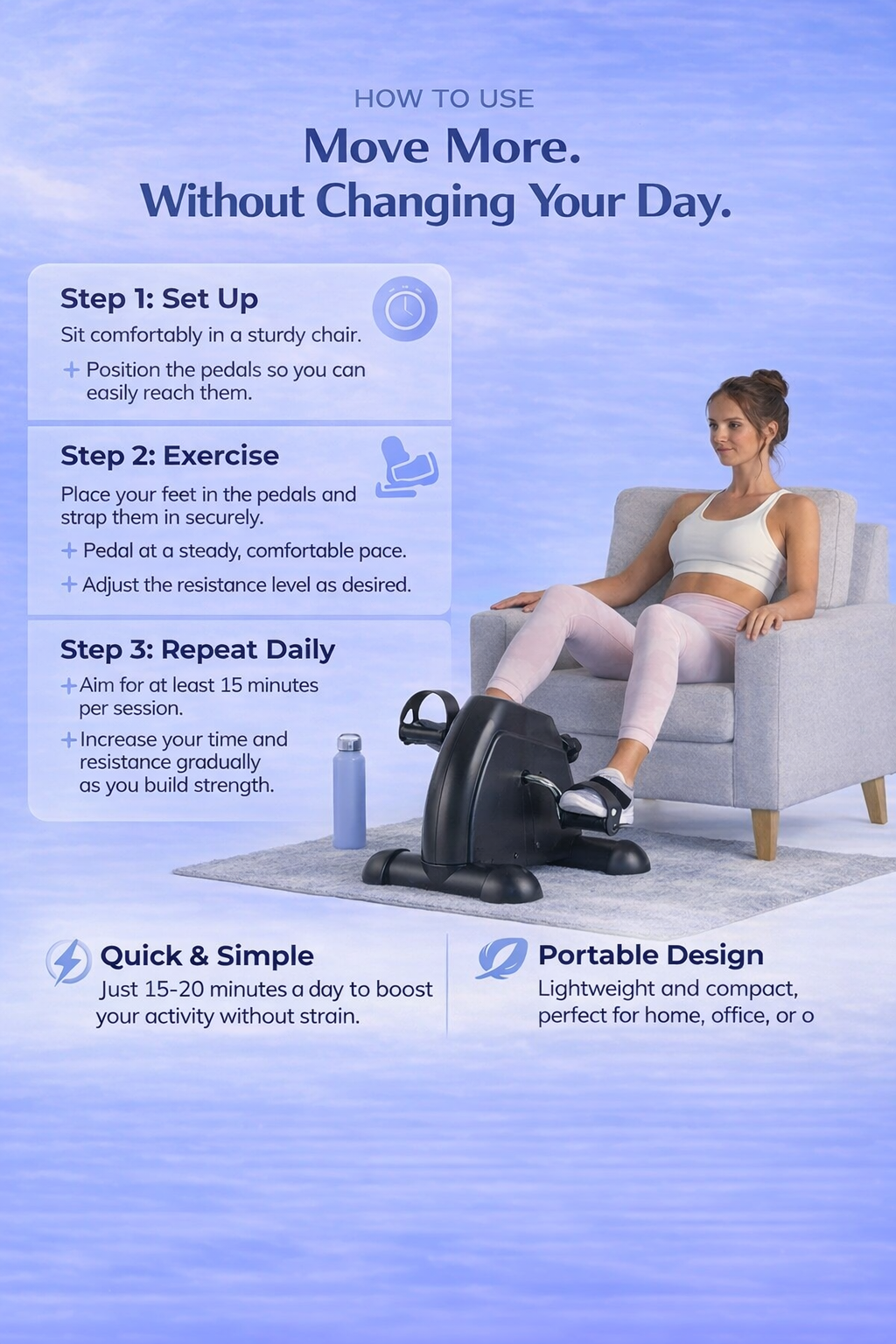 Herena™ Mini Pedal Exercise Bike