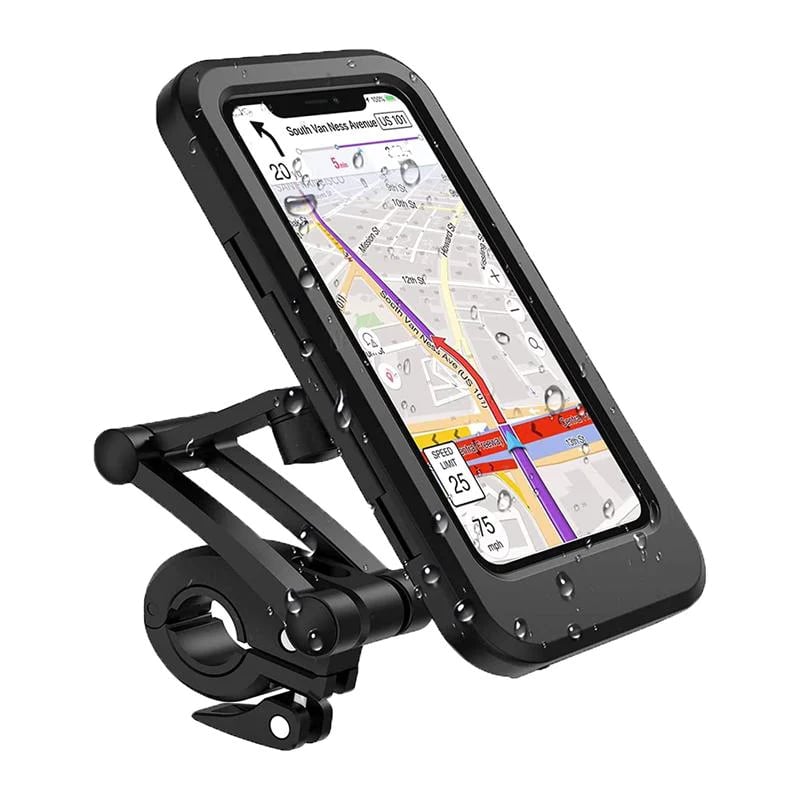 Bike Phone Mount | 5000mAh Power Bank Option | Handlebar 22-28.5mm | Waterproof Touchscreen Cover