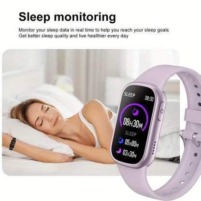 Smartwatch | IP68 Waterproof | 7-Day Battery | Android & iOS | White, Blue, Burgundy & Purple