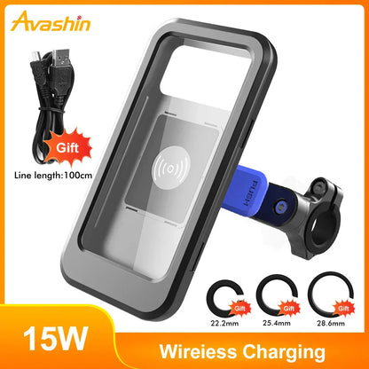 Bike Phone Mount | 5000mAh Power Bank Option | Handlebar 22-28.5mm | Waterproof Touchscreen Cover
