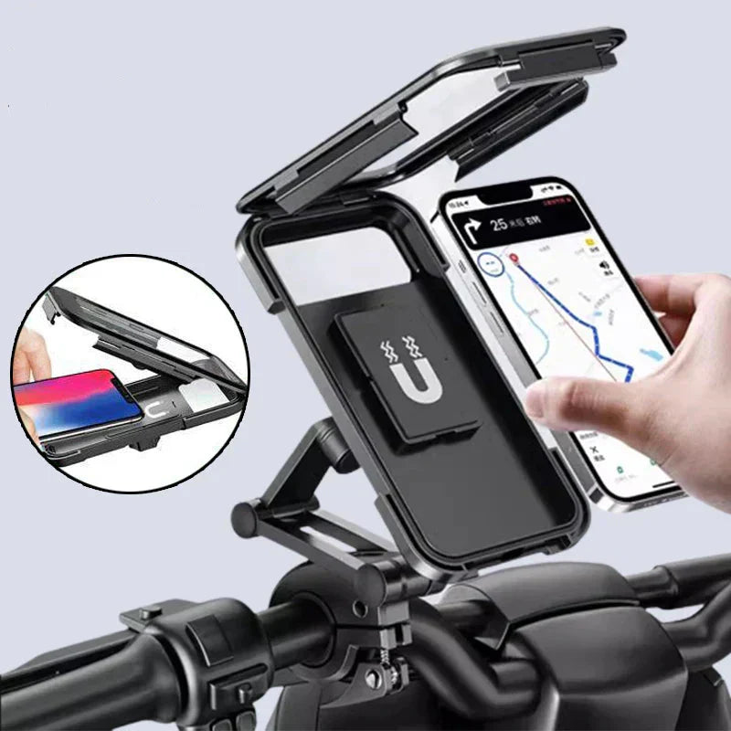 Bike Phone Mount | 5000mAh Power Bank Option | Handlebar 22-28.5mm | Waterproof Touchscreen Cover