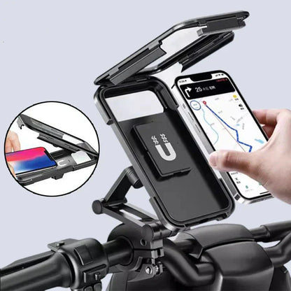 Bike Phone Mount | 5000mAh Power Bank Option | Handlebar 22-28.5mm | Waterproof Touchscreen Cover