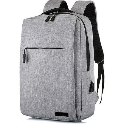 Anti-Theft Backpack | RFID Blocking | Cut-Resistant Fabric | USB Charging Port | Black & Grey