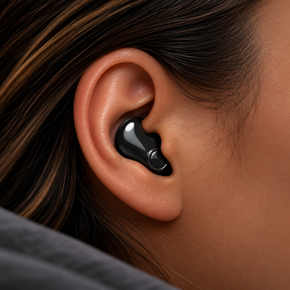 Sleep Earbuds | Bluetooth 5.3 | 6-Hour Playback | Built-In Mic | USB Charging | Black & White
