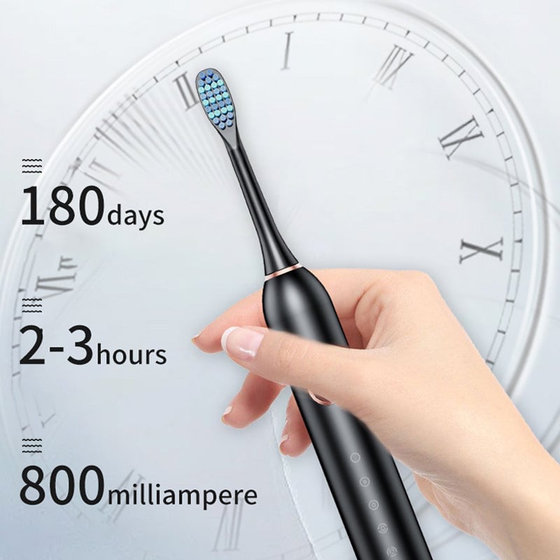 Sonic Electric Toothbrush | 4 Brush Heads & Storage Box | Rechargeable Adult Design