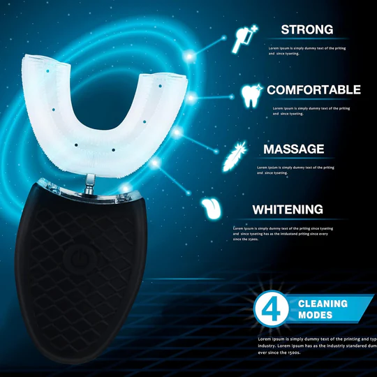 U-Shaped Electric Toothbrush | Silicone Brush Head | Automatic Sonic Clean