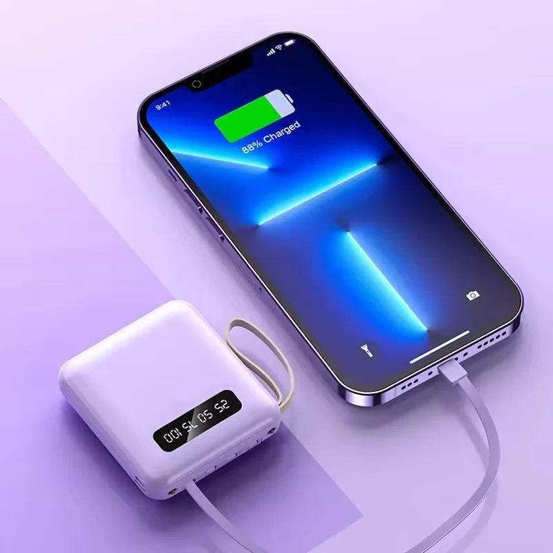 4-in-1 Power Bank | USB-C Fast Charging | 10000 & 20000mAh | Black, White & Purple