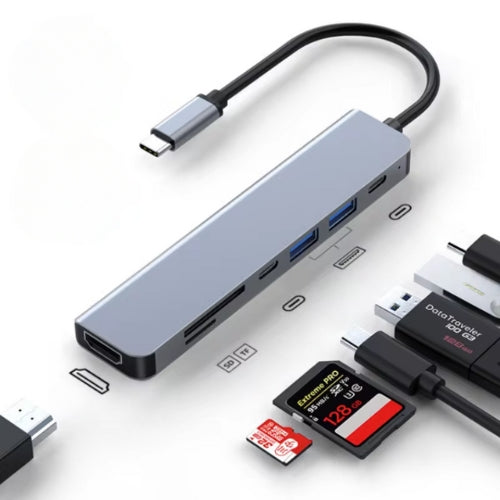 USB-C Multiport Adapter | HDMI | USB | SD Card Reader | MacBook Compatible