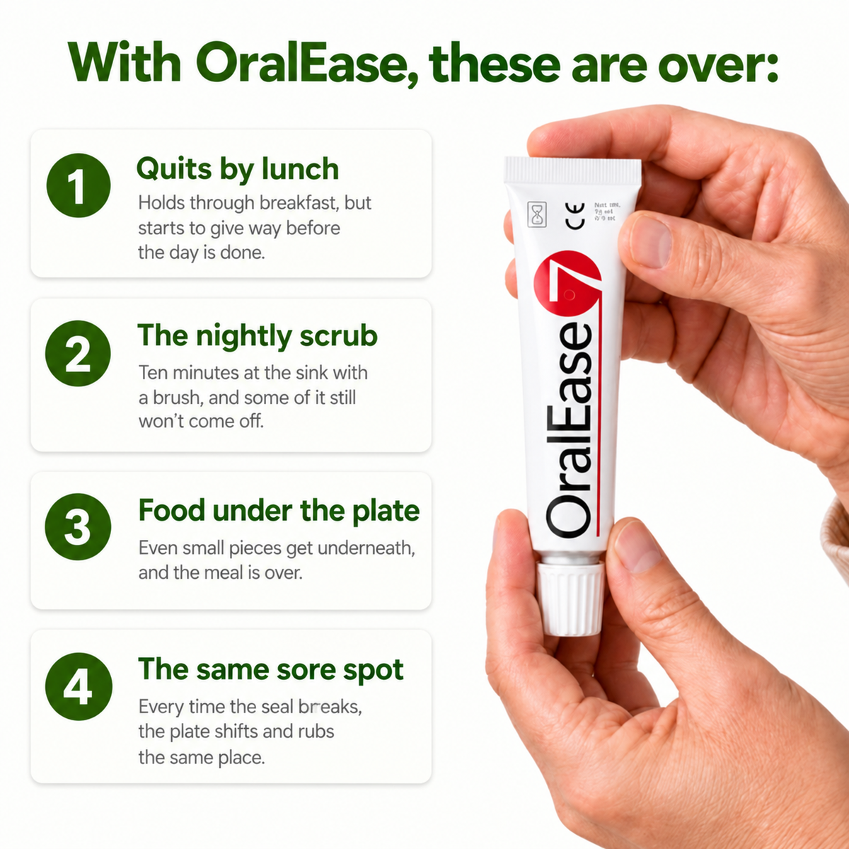 Herena OralEase™ | Stop Denture Slipping 100% - All-Day Secure Hold
