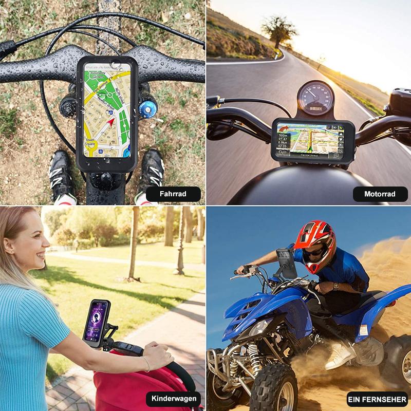 Bike Phone Mount | 5000mAh Power Bank Option | Handlebar 22-28.5mm | Waterproof Touchscreen Cover