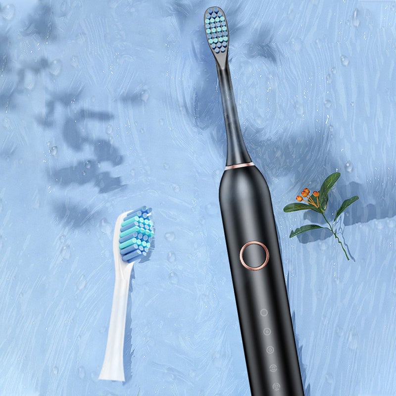 Sonic Electric Toothbrush | 4 Brush Heads & Storage Box | Rechargeable Adult Design