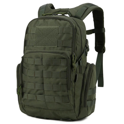 25L Tactical Backpack | 600D Water-Resistant | MOLLE & Hydration Compartment | Green, Black & Khaki