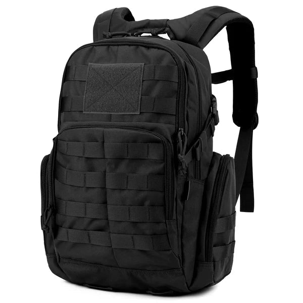 25L Tactical Backpack | 600D Water-Resistant | MOLLE & Hydration Compartment | Green, Black & Khaki