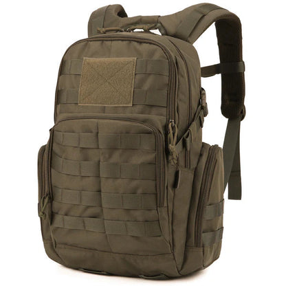 25L Tactical Backpack | 600D Water-Resistant | MOLLE & Hydration Compartment | Green, Black & Khaki