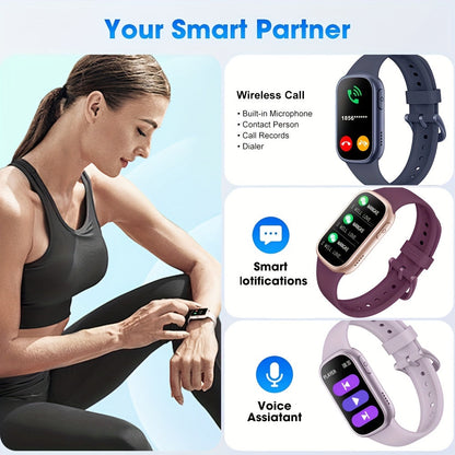 Smartwatch | IP68 Waterproof | 7-Day Battery | Android & iOS | White, Blue, Burgundy & Purple