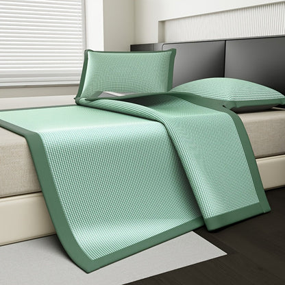 Cooling Mattress Protector | Ice Silk & Polyester | 2-3 Piece Set | Grey, Blue, Green, Coffee & Pink