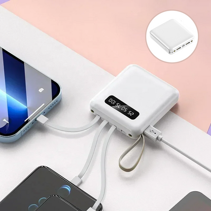 4-in-1 Power Bank | USB-C Fast Charging | 10000 & 20000mAh | Black, White & Purple