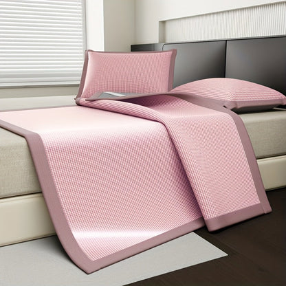 Cooling Mattress Protector | Ice Silk & Polyester | 2-3 Piece Set | Grey, Blue, Green, Coffee & Pink