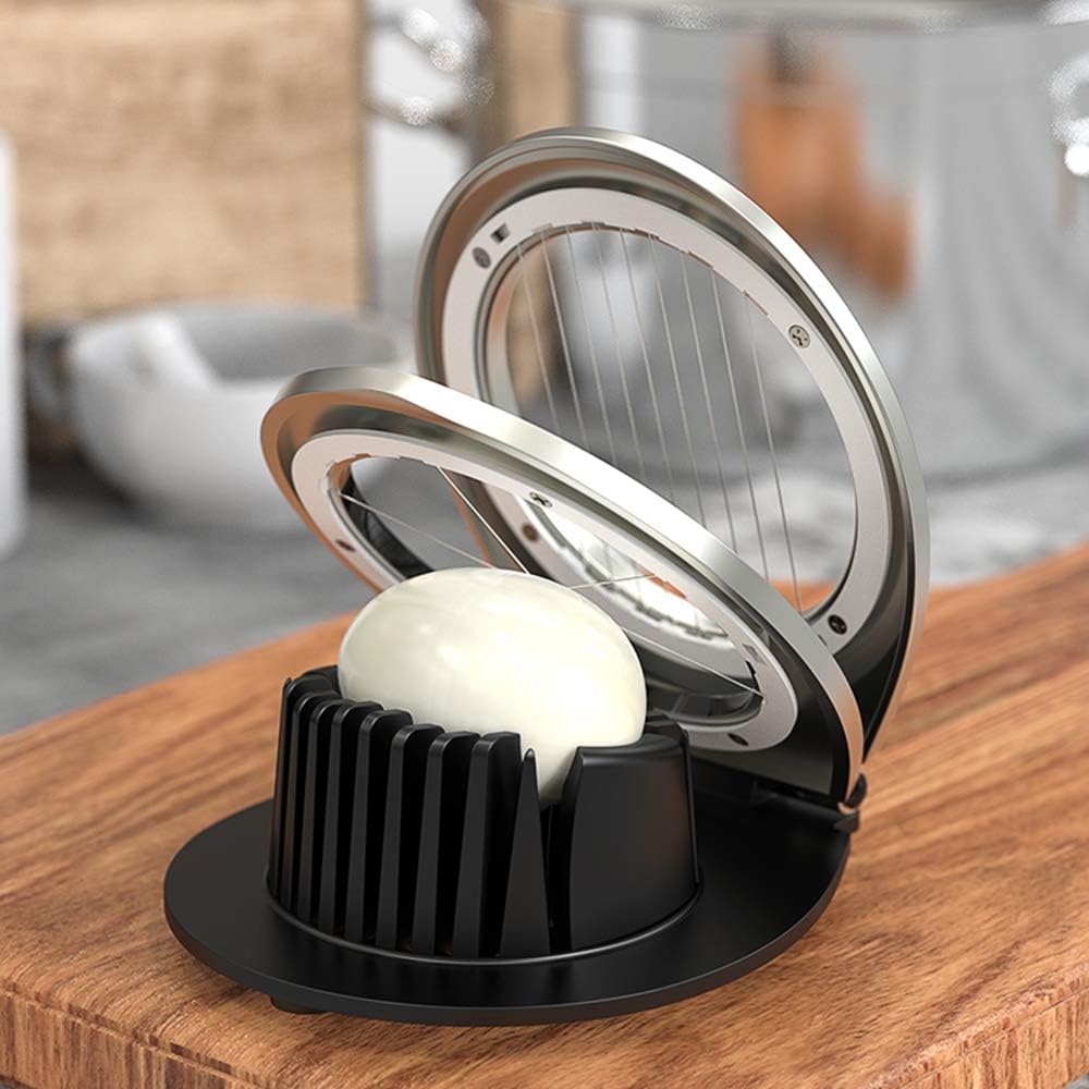 Egg Slicer | Stainless Steel | 3 Slicing Styles | Eggs, Strawberries & Mushrooms