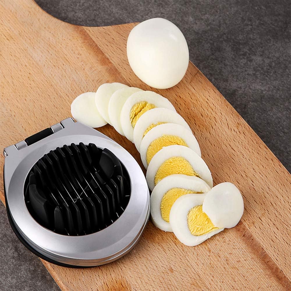 Egg Slicer | Stainless Steel | 3 Slicing Styles | Eggs, Strawberries & Mushrooms