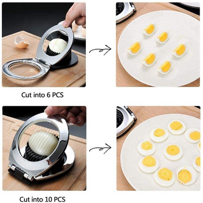 Egg Slicer | Stainless Steel | 3 Slicing Styles | Eggs, Strawberries & Mushrooms