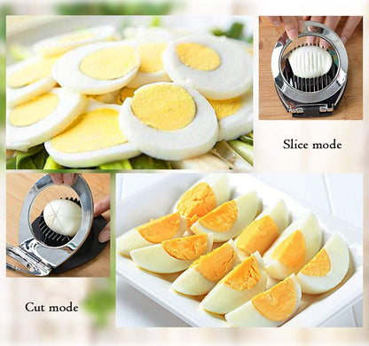 Egg Slicer | Stainless Steel | 3 Slicing Styles | Eggs, Strawberries & Mushrooms