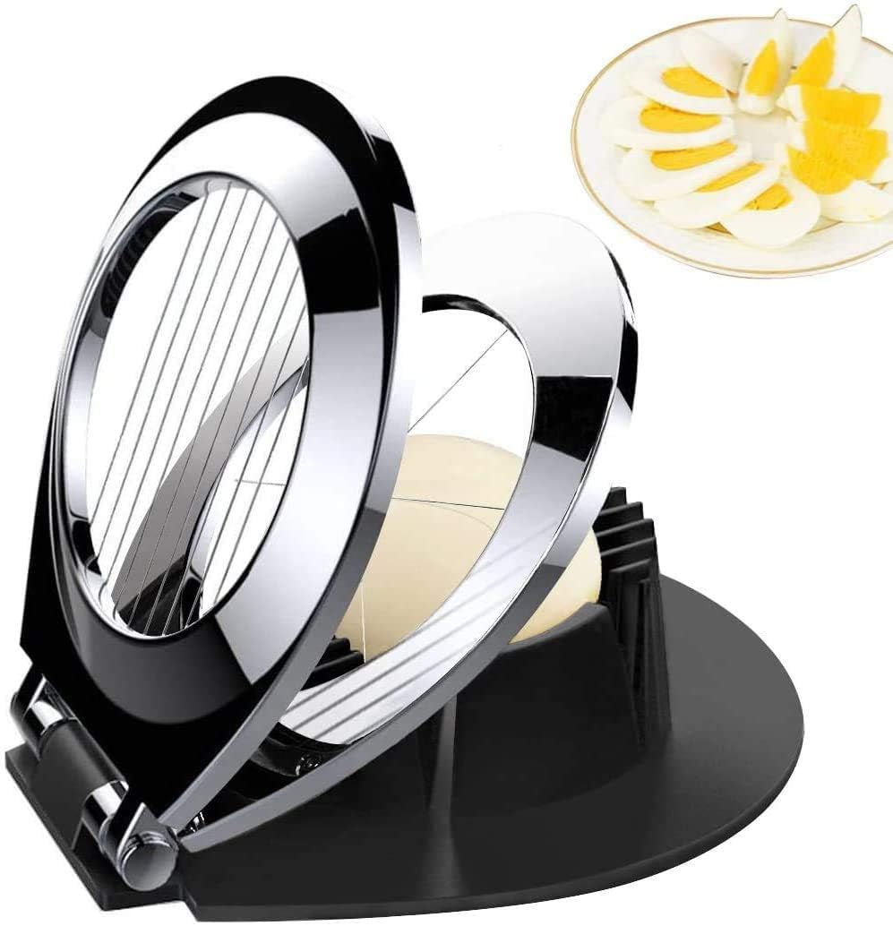 Egg Slicer | Stainless Steel | 3 Slicing Styles | Eggs, Strawberries & Mushrooms