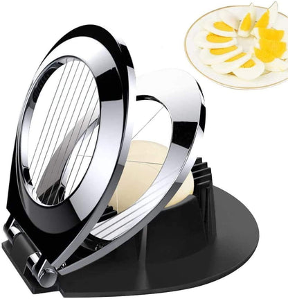 Egg Slicer | Stainless Steel | 3 Slicing Styles | Eggs, Strawberries & Mushrooms