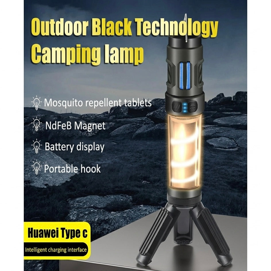 Outdoor Mosquito Repellent Light | Adjustable Brightness | USB-C | 3–15hr | 3–9m Range