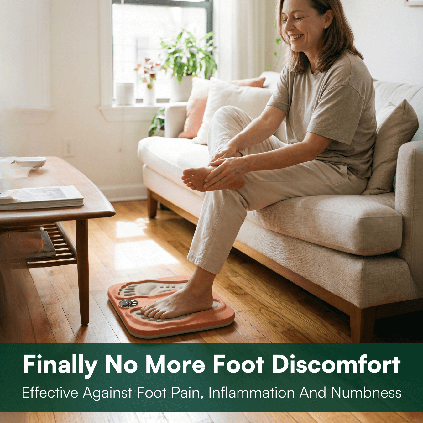 EMS Foot Massager Pad | 29 Intensity Levels | 8 Modes | 3D Ergonomic | RF Remote | USB