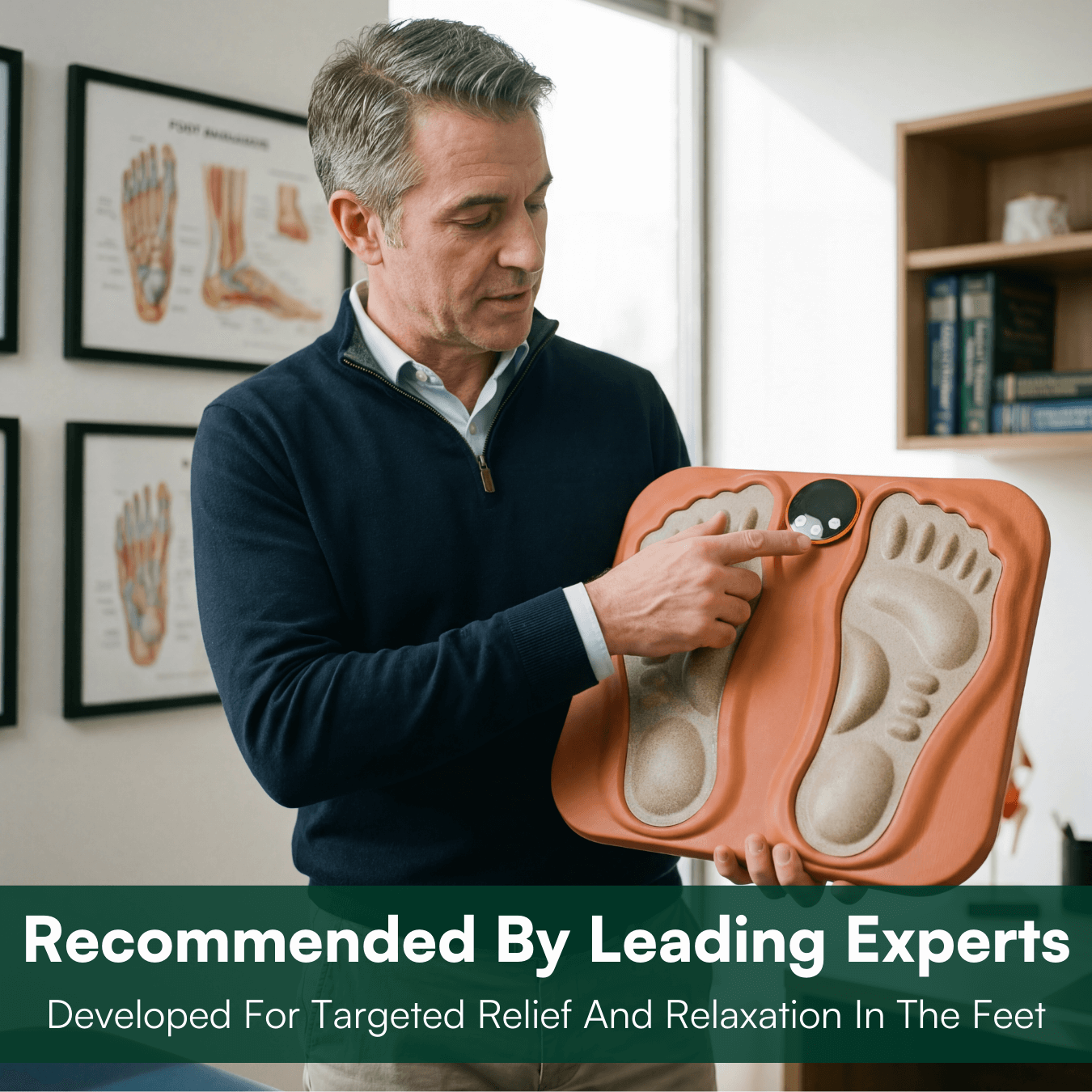EMS Foot Massager Pad | 29 Intensity Levels | 8 Modes | 3D Ergonomic | RF Remote | USB