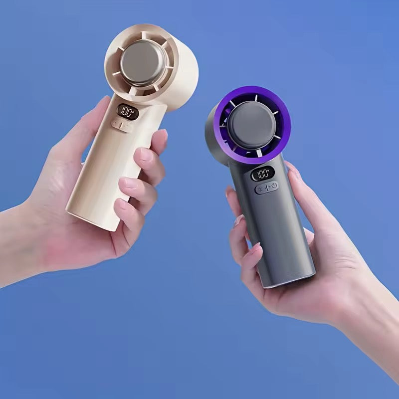 Portable Handheld Fan | 3 Speed | USB Rechargeable | 2400mAh & 3600mAh | Purple & White