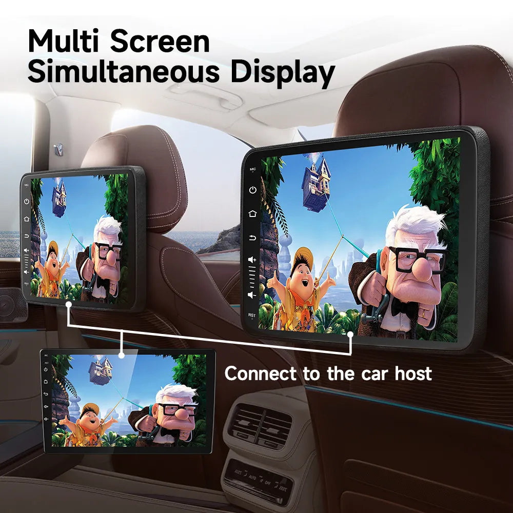 Car Headrest Screen | Bluetooth HD Display | Rear Seat Entertainment System