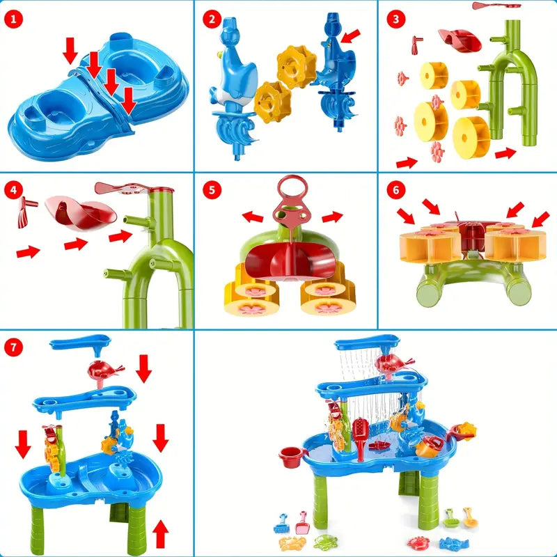 Sand & Water Play Table | 3 Tier | BPA-Free Plastic | Includes Accessories | Ages 1-5