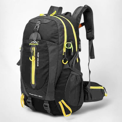 40L Waterproof Hiking Backpack | Adjustable Straps | Padded Back Panel | Blue, Black & Grey