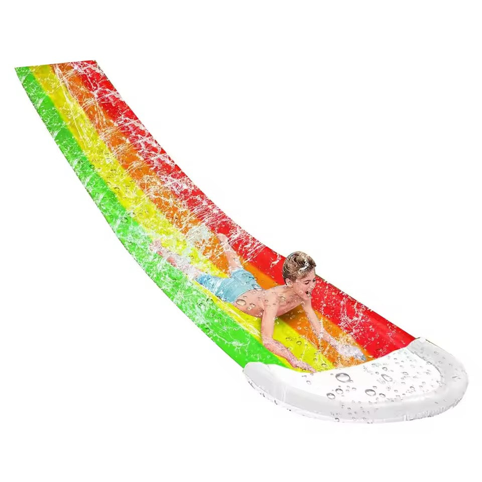 Garden Water Slide | 480×76cm | Built-In Spray | Splash Pool | No Inflation | Ages 8+