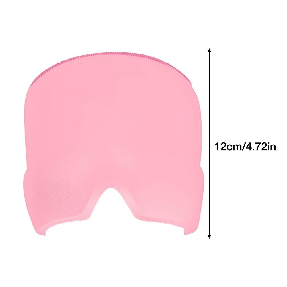 Hot & Cold Migraine Gel Head Wrap with Reusable Inserts | Adjustable Fit | No Power | Black & Pink