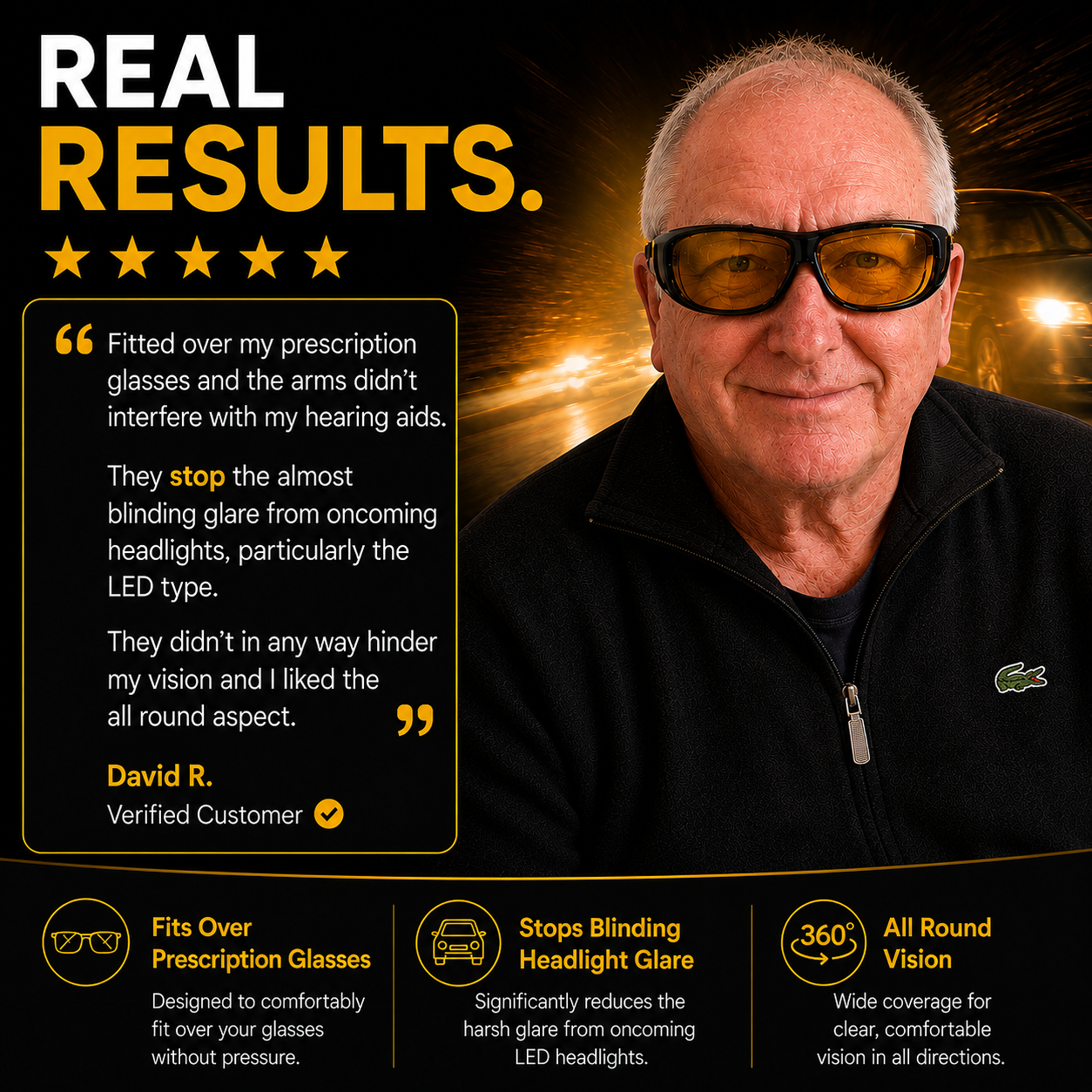 Herena ClearView™ Anti-Glare Night Driving Glasses